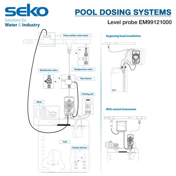 Датчик рівня Seko LEV-4 (EM99121000) - схема