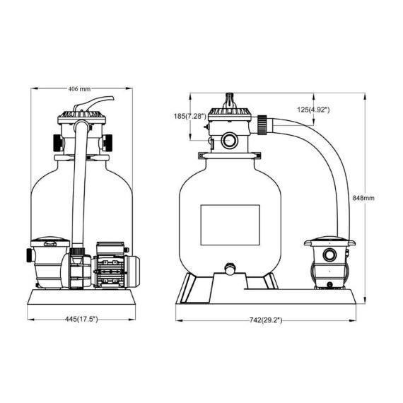 Установка Tebas 406 Saturn Standard - размеры