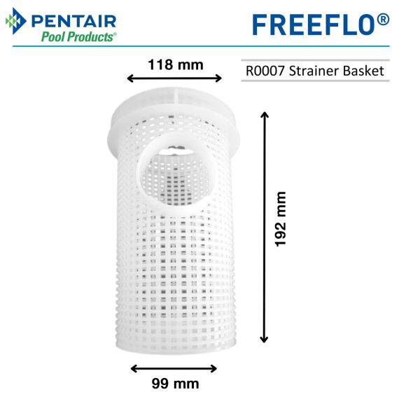 Корзина префильтра насоса Pentair FREEFLO FFL R0007 - размеры